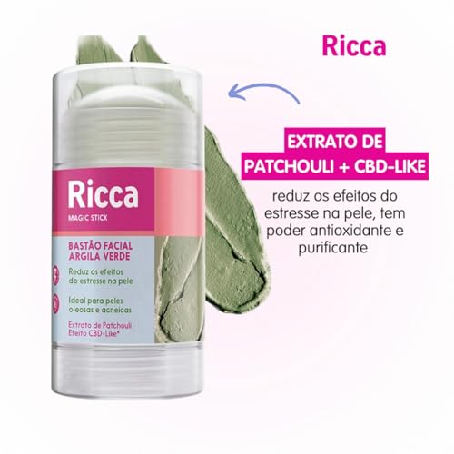 Ricca Bastão Facial Argila Verde