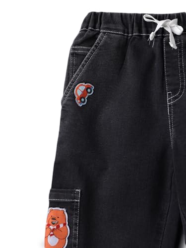Image of Nautinati Boys Cotton Denim Jeans with Value-Added Detailing | Age 2-10 Years