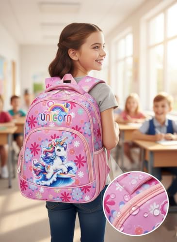 Image of Stylbase Kid School Backpack Bag for Girls and Boys | Ideal School Picnic Travel & Travelling Bag |17 Inches 4 Compartments, Water-Resistant Multipurpose for Kids
