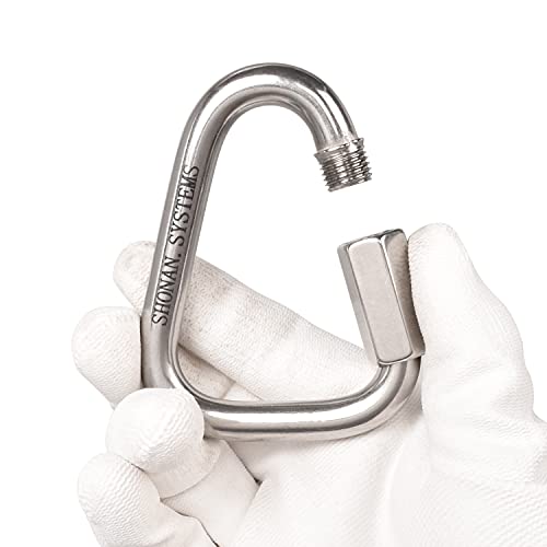 Shonan Delta Quick Link, Large Stainless Steel 3.5 Inch Triangle Quick Links Heavy Duty Triangle Carabiners Marine Grade, 1 Pack, 2300 Lbs Capacity #TOP2