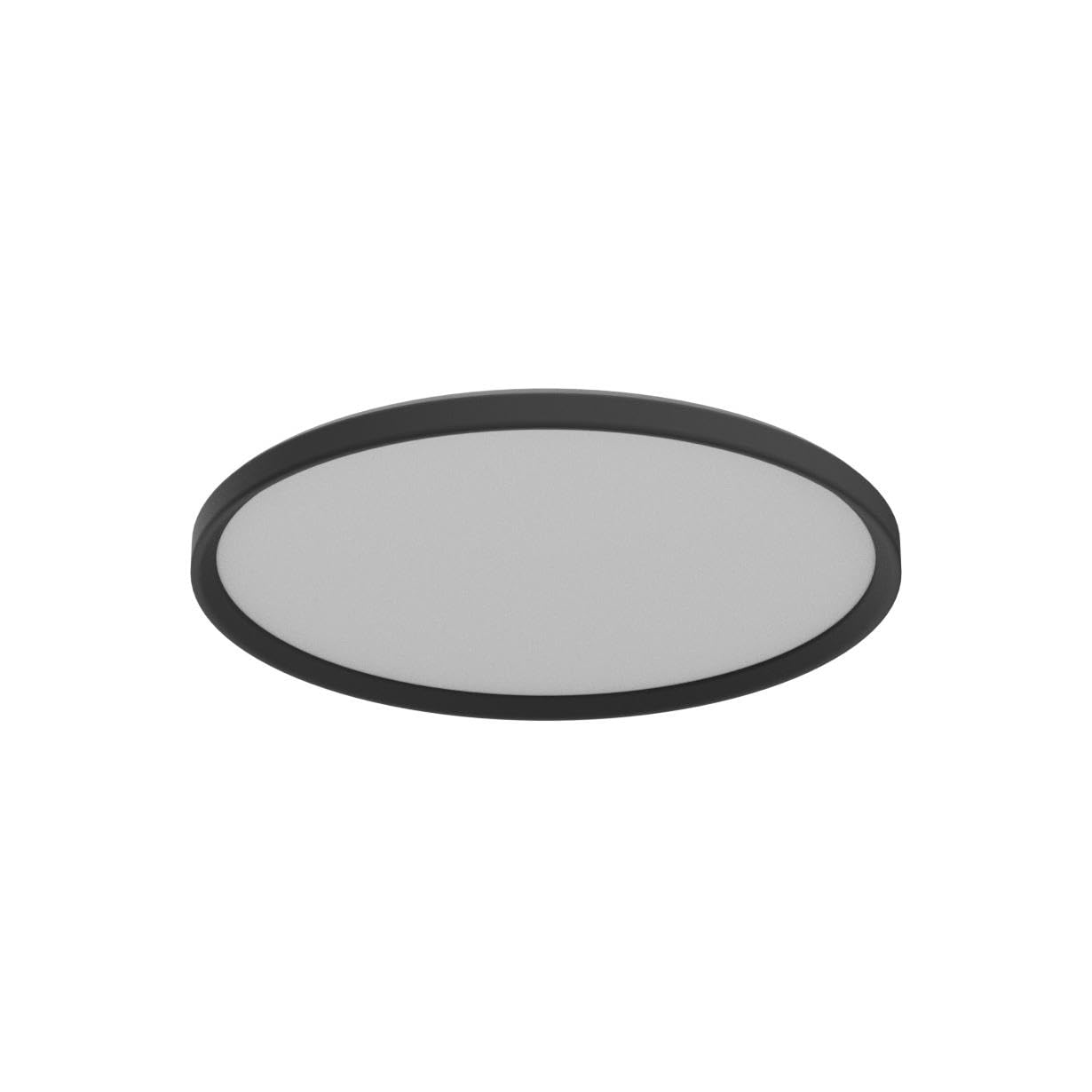 BRILONER Leuchten - Plafonnier LED pour salle de bains avec rétroéclairage, lampe de salle de bains LED IP44, extra-plat, lumière blanc neutre, noir, 290x35 mm (DxH)