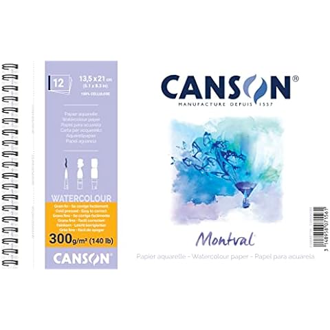 Canson 300 g/m² Watercolour Spiral Notepad Cover