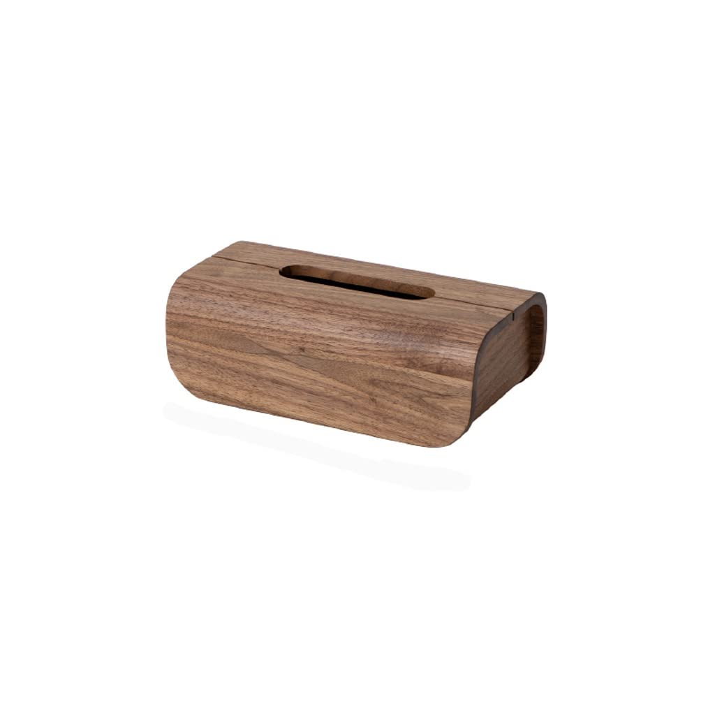 Boîte à mouchoirs en bois et porte-serviettes extractible pour bureau