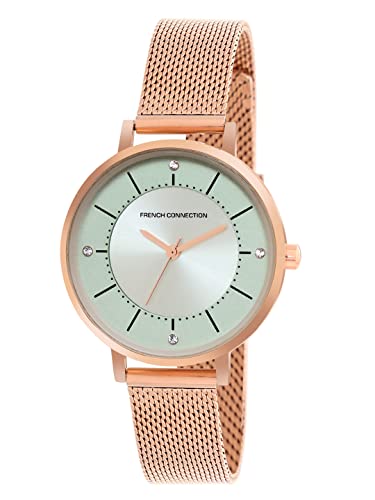 French Connection Stainless Steel Spring-Summer Analog Green Dial Womens Watch-Fcn00010I, Band_Silver (B0B82LVX6D) Amazon Price History, Amazon Price Tracker