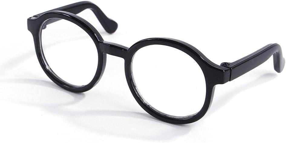 Gafas circulares para mascotas, lentes transparentes, retro, accesorios para fotos, gafas de sol transparentes para perros pequeños, gatos, disfraz de cosplay, lentes de sol negros para perros