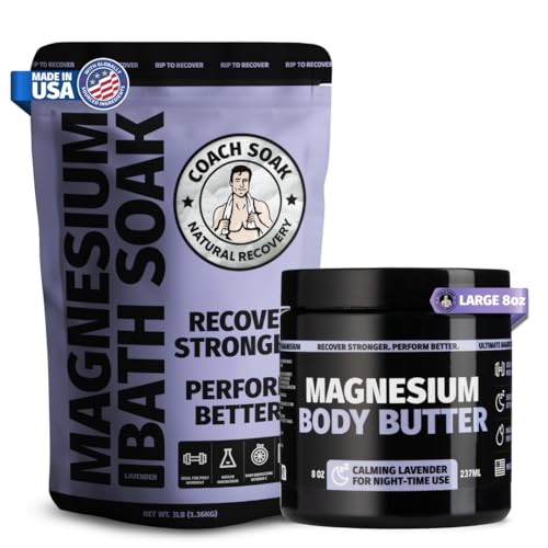 Coach Soak Magnesium Bath Soak &amp; Body Butter Bundle - Lavender