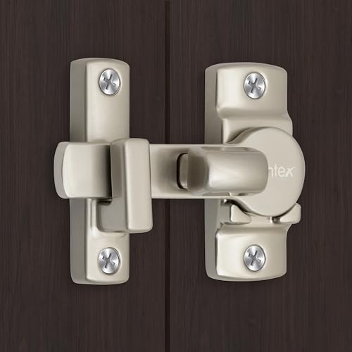 Image of Plantex 180 Degree Door Latch Lock /Flip Latch Lock for Door /Chitkani /Lock Latch for Main Door /Baby Latch for Bathroom /Bedroom /Balcony /Door Stopper - Pack of 4 (Satin)