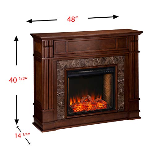 Furniture Hotspot Highgate Electric Alexa Smart Media Fireplace – Whiskey Maple #TOP2