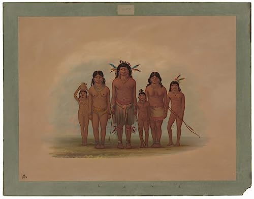 Toile George Catlin une famille indienne Connibo 60x90cm pour mur de salon