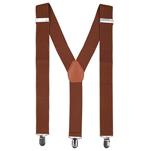 Trimming Shop - Trimming Shop Men's Suspender Braces - Heavy Duty Clip on Suspenders - Fully Adjustable and Elasticated - Fashion Accessory for Parties, Weddings, Casual, Formal Events