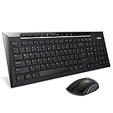 Beteran Rapoo 8200P Compact Slim Mini Ultra-thin 5.8GHz Wireless Ergonomic Multimedia Anti-Water Keyboard Mouse Combos Keyboards Both Hands Mice Mouse Combo Suit for PC Computer Macbook Tablet PC Game (Black)