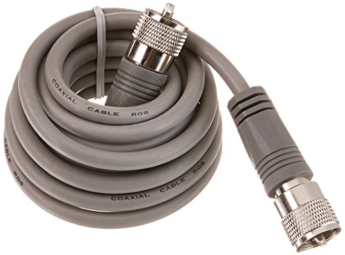 TruckSpec TS-8X9 Gray 9' CB Antenna Mini-8 Coax Cable with PL-259 Connectors