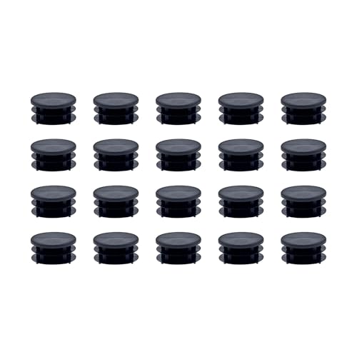 Image of Outwater Plastic 1-1 /2 inch Dia. Round Insert End Caps for Tubing, Finishing Plug for Round Tubing Chair Glide, Floor Protector, Fits Multi Gauge Tubing, USA Made, 20 Pack