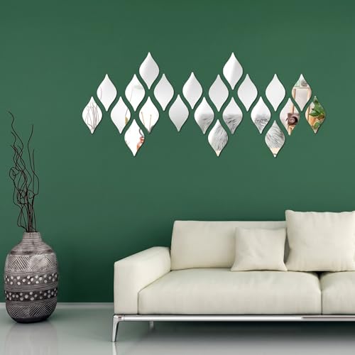 Weysat 30 Pcs Mirror Stickers