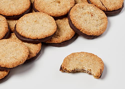 Gille Schoko-Hafertaler Double Choc | Schwedische Haferkekse mit Schokolade | Doppelt schokoladig gefüllt | Knuspriges Gebäck aus Schweden | große Vorratspackung 525 g
