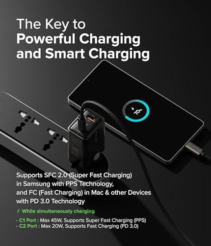 Ringke Store Ringke 3-Port 65W GaN Fast Charger for iPhone 12-17, - Image 4
