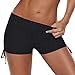 Century Star Women Boyshorts Swimming Bottom Swimsuit Tankini Bottom Stretch High Waist Swim Shorts Black(Tie Side) Small