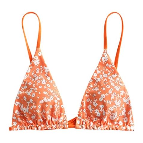 ZAFUL Women's Floral Triangle Bikini Top Cover