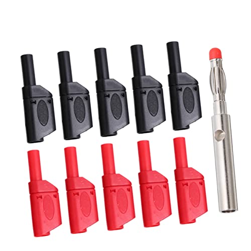VILLCASE Conectores Adaptadores De Placas De 10 Peças Banana Alto-Falante Isolado De Segurança Soque