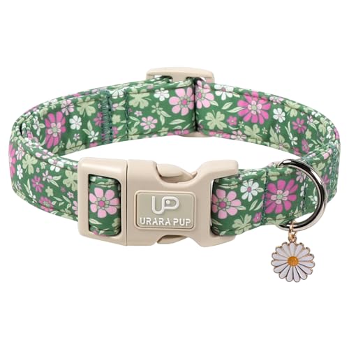 Image of St. Patrick's Day Dog Collar, UP URARA PUP Shamrock Adjustable Pet Collar with Quick Release, St. Patrick's Day Dog Accessories for Small Medium Large Dogs