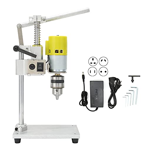 EVTSCAN Benchtop Drill Press Mini Small Bench Drilling Machine Household DIY 1.5x10mm Chuck AC 110?240V(U.S. regulations)