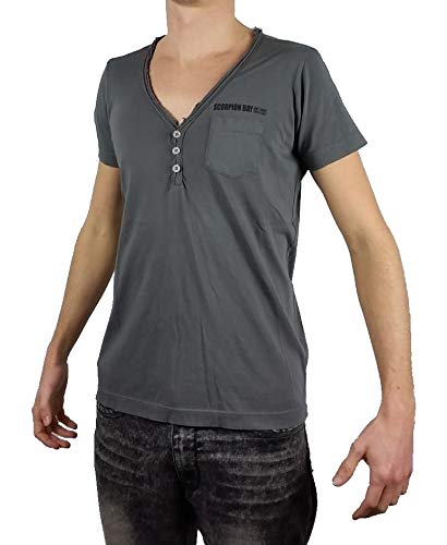 Scorpion BayMen's Short-Sleeved V-Neck T-Shirt with Pocket MTE2931 - Grey - M