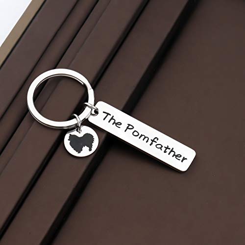 CENWA The Pomfather Keychain Pomeranian Owner Jewelry Dad Pom Dog Owner Gift4