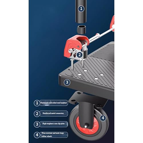 Carretilla plegable resistente 275kg capacidad miniatura 3