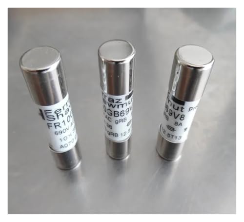 Fusibles FR10AM69V1 y FR10GG69V1 de 690V con amperajes de 2A a 12A para protección industrial 2