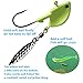 QualyQualy Bladed Jig Heads Swimbait Jig Head with Willow Blade 3D Eyes Fish Head Underspin Fishing Jigs Weighted Spin Head Jig Heads for Bass Trout Walleye Crappie 1/8oz