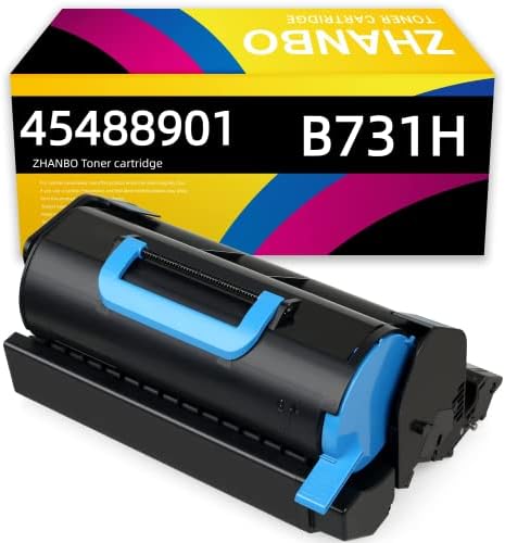 ZHANBO 45488901 Remanufactured B731 1Pack Black Toner Cartidge 25,000 Pages Replaacement for Okidata OKI B731 B731dn B731dnw Printers