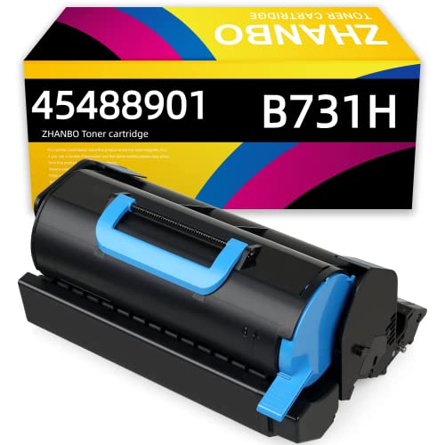 Zhanbo 45488901 Remanufactured B731 1Pack Black Toner Cartidge 25,000 Pages Replaacement For Okidata Oki B731 B731Dn B731Dnw Printers #TOP1