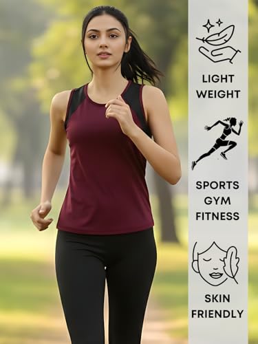 Image of White Moon Women's Gym Tank Top Combo | Pack of 2 Sleeveless Sports T-Shirts for Running, Training & Yoga