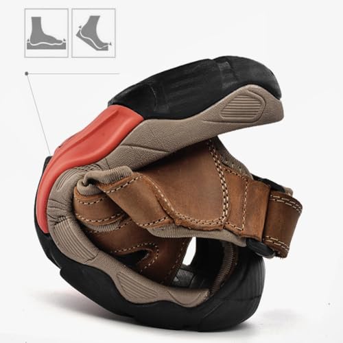 Summer breathable cowhide sandals for outdoor men sports and leisure Baotou beach shoes4