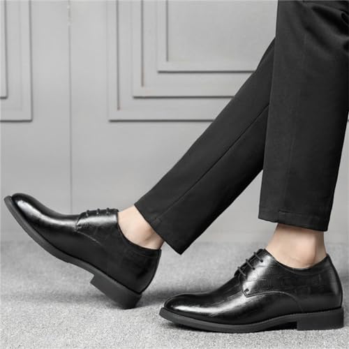 Men's 3.14'' Taller Oxford Lace-Ups Height Increasing Elevator Shoes Leather Tuxedo Business Dress Shoes4