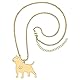 YAYAKO Edelstahl Golden Retriever Hundehalskette Kette Anhänger 18K Gold Halskette Hund Geschenke für Hundeliebhaber Frauen Mädchen (Bullterrier Halskette Vergoldet)