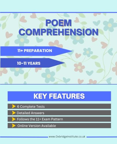 Poem Comprehension: Perfect For Gl, London Grammar & Private School Exams (11Plus Prep Books)