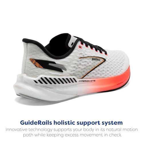 Brooks Women’s Hyperion GTS Supportive Running Shoe - Blue/Fiery Coral/Orange - 8.5 Medium