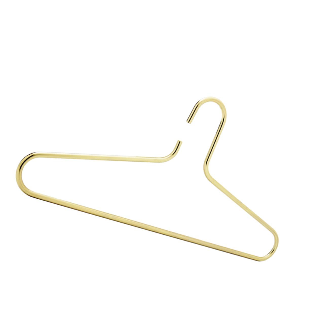 DECHOUS Iron Clothes Hangers Thicken Open Ended Design for Non Slip Coat Wardrobe Organization Adult Hangers for Home Clothing Shops and Laundries Golden Finish