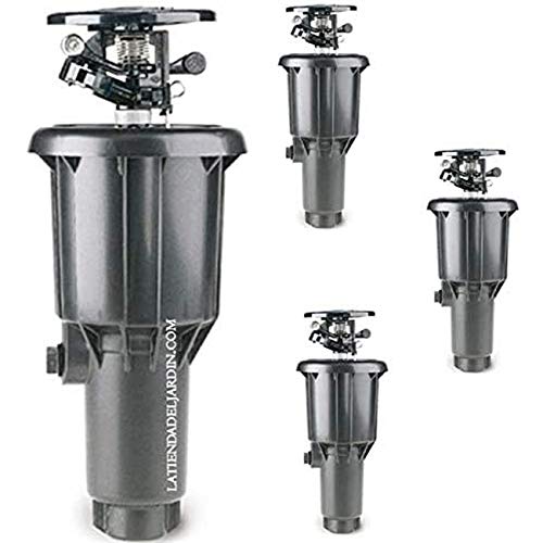 Suinga Pack 4 ASPERSOR AGRICOLA Impacto emergente MaxiPou 6-13 m 1/2". Circular y Ajustable, Negro