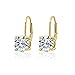 Amazon Essentials Yellow 23K Gold Plated Sterling Silver Infinite Elements Cubic Zirconia Lever Back Earrings (previously Amazon Collection)