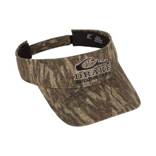 Drake Waterfowl Men's Logo Visor - Hunting Low-Profile Lightly Structured Visor w/Velcro Back Closure, One Size Fits Most