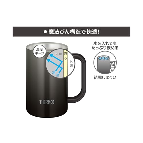 サーモス 真空断熱ジョッキ JDK-601C BK