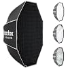 Godox Octa-90 35 Octagonal Softbox with Bowens Mount, 90cm Octa Portable Foldable Quick Release Soft Box with Grid, Diffuser for Godox SMALLRIG/Neewer/Aputure