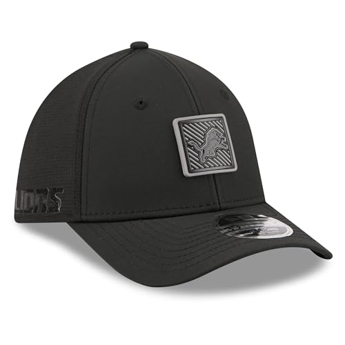 New Era Men's Black Detroit Lions 2026 NFL Training Camp 39THIRTY Flex Hat