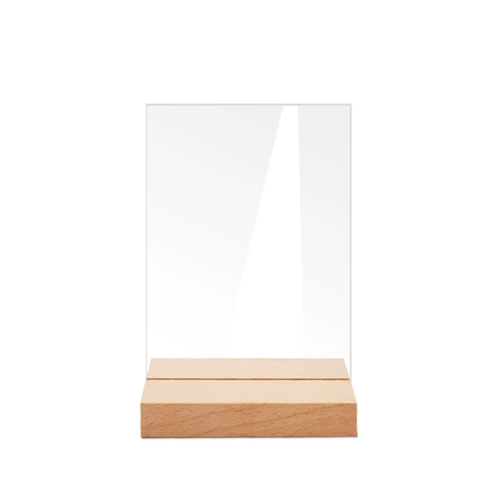 Porta números de mesa Soporte de letrero de mesa con Base de madera, letrero de boda transparente en blanco, soporte de exhibición for Bar, número de lugar, 10 Uds.(BT053)