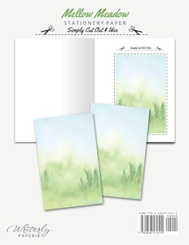 Mellow Meadow Stationery Paper: Half Letter Size Paper, Nature Themed, Letter Writing Paper, 25-sheets image 4