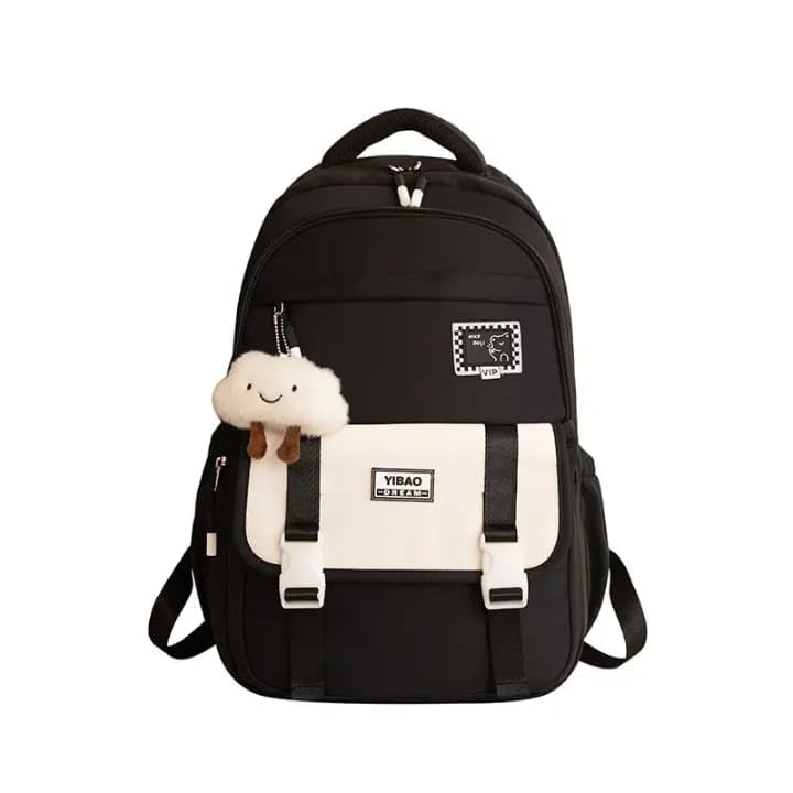 WALSON Medium 30L Korean Kawaii Laptop Backpack | Trendy Printed Unisex Bag for School, College & Office | 17-Inch Water-Resistant Stylish & Spacious Travel Backpack for Boys & Girls