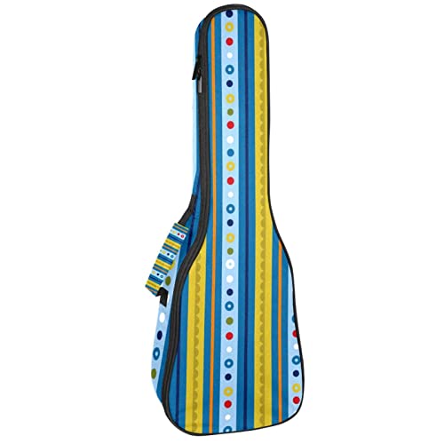 Sac ukulélé ténor imperméable bleu rayé housse concert 53-61 cm