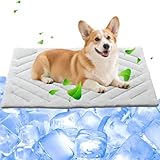 BECROWM Dog Cooling Mat Self Coolings Foldable Cooling Pad for Dog in Summer Coolings Mat for Dogs and Cats Machine Washable (Large)